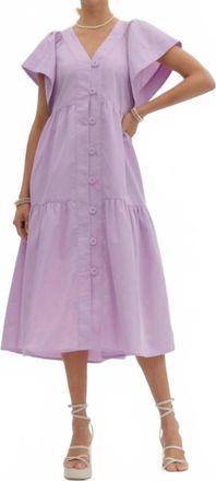 Entro Marvelous Midi Dress In Lavender
