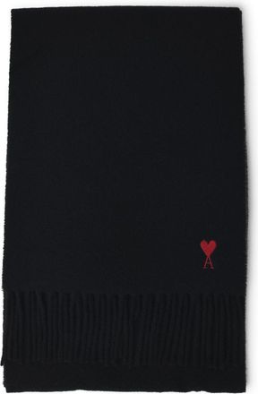Ami Black Wool Scarf