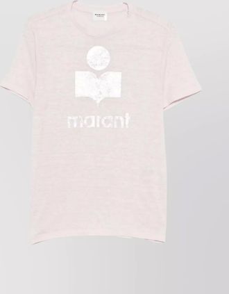 Isabel Marant shiny logo crew neck short sleeve top