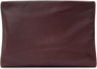 AllSaints Bettina Clutch Clutch Womens Handbags Dark Red 1, Cotton/Leather