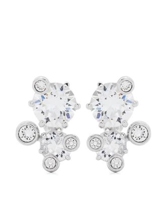 Swarovski Constella stud earrings - women - glass/Rhodium Plated Metal - One Size - Silver
