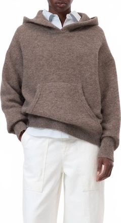 Closed Relaxed Long Sleeve Hoodie In Clay Beige