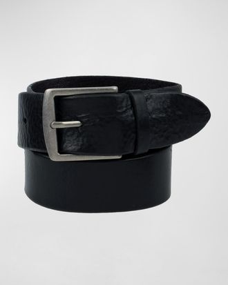 Frye Mens Flat Panel Leather Belt