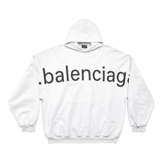 Balenciaga Bal.Com Popover Hoodie White 739024TOVN99081
