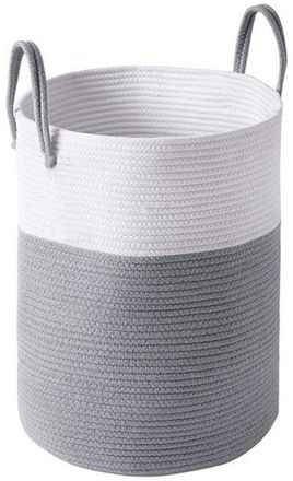 OEM Cesto Portabiancheria Intrecciato Con Manico, Ideale Per Riporre Biancheria Sporca O Giocattoli, 38 Cm X 50 Cm, Beige/nero