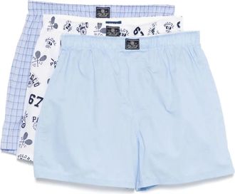 Polo Ralph Lauren Boxer con logo (3 pezzi) - Blu