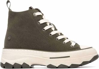 Refresh Womens Suede High Top Sneakers In Khaki