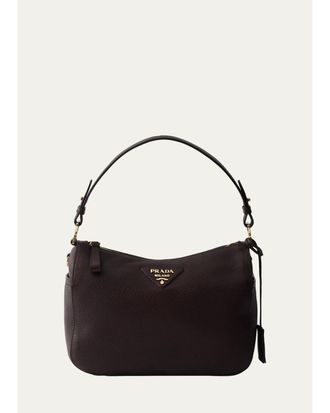 Prada Medium Grain Leather Shoulder Bag