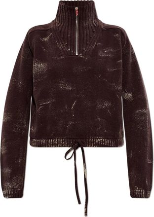 Diesel M-Marcellette Wollen Trui - Dames - Coltruien - Bruin - XS - Wol - Truien & Vesten
