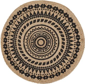 Safavieh Alfombra Yute Nero/Naturale 183 X 183 cm