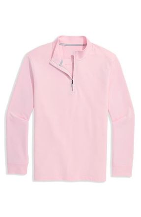 Vineyard Vines Performance Club Quarter-Zip Pullover in Flamingo at Nordstrom, Size Xx-Large