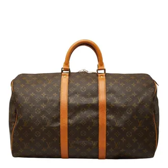 Louis Vuitton Brown Pvc Leather Boston Bag (Pre-Owned)