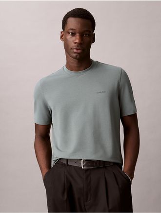 Calvin Klein Mens Tech Pique T-Shirt - Green - 2XL