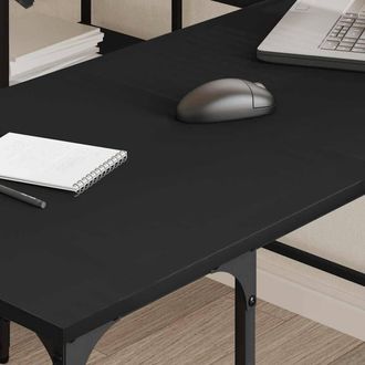 Berkfield Home Decorative Desk Black 139x139x75 cm Engineered Wood | Size: 139 x 139 x 75 cm