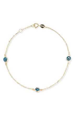 Ember Fine Jewelry Evil Eye Bracelet in Gold at Nordstrom Rack