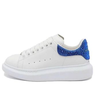 Alexander McQueen (WMNS) Alexander McQueen Oversized Sneaker White Blue Glitter 718243WIE999407