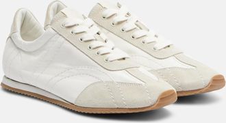 Toteme Flex suede-trimmed sneakers