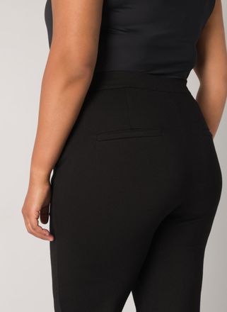 Base Level Curvy Jerseyhose BASE LEVEL CURVY, Damen, Gr. 54 (56), N-Gr, schwarz, Web, Obermaterial: 65% Viskose, 30% Nylon, 5% Elasthan, unifarben, regular fit lang, H