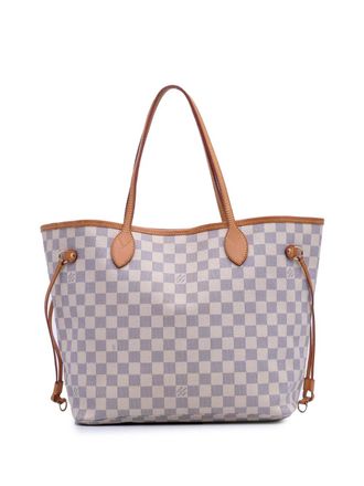 Louis Vuitton 2009 Damier Azur Neverfull MM tote bag - unisex - Canvas/Leather - One Size - White