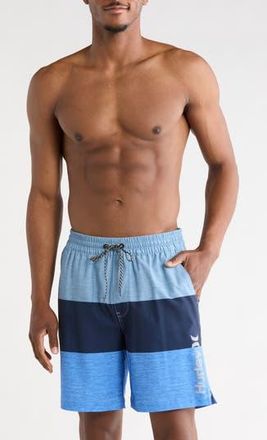 Hurley Colorblocked Volley Swim Trunks in Baby Blue at Nordstrom Rack, Size Medium