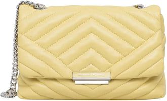 A|X Armani Exchange Gewatteerde Schoudertas - Dames - Schoudertassen - Geel - ONE Size - Polyester - Tassen