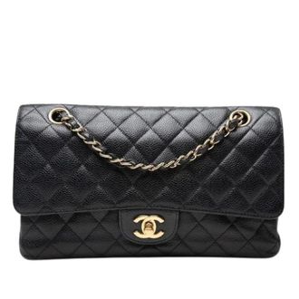Chanel Pre-owned Matelasse Caviar Shoulder Bag - Dames - Pre-owned - Zwart - Maat: ONE Size Leer