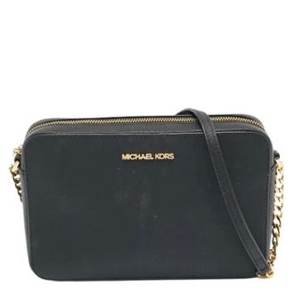 Michael Kors Pre-owned Leren Crossbodytas - Dames - Pre-owned - Zwart - Maat: ONE Size Leer