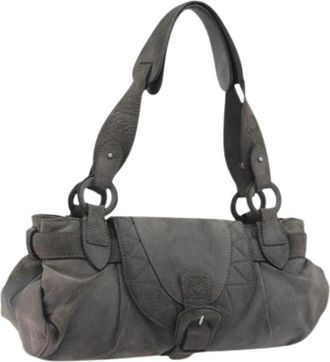 Loewe Pre-owned Suede Tote Bag - Dames - Vintage Schoudertas - Grijs - ONE Size - Leer - Vintage