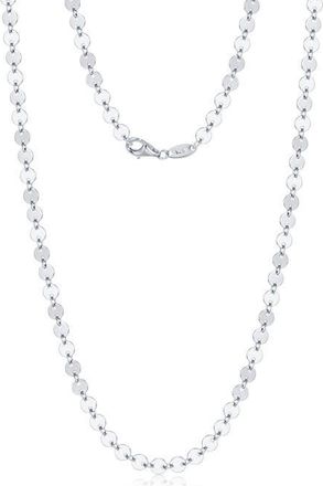 Lafonn Lola Disc Chain Necklace in Silver at Nordstrom, Size 18