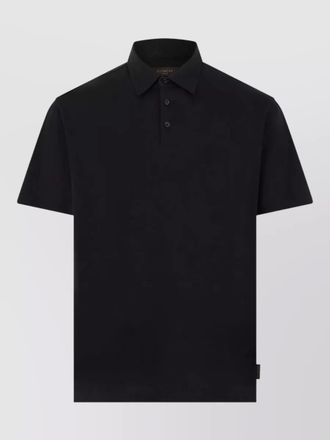 Zanone short sleeve polo collar knit top