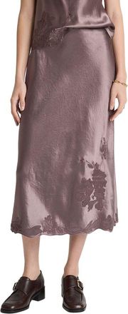 Vince Embroidered Slip Skirt