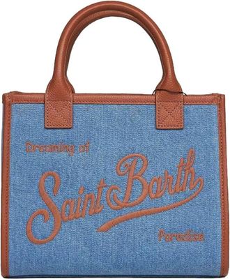 MC2 Saint Barth Vanity Midi Bag - Dames - Handtassen - Blauw - ONE Size - Denim - Tassen