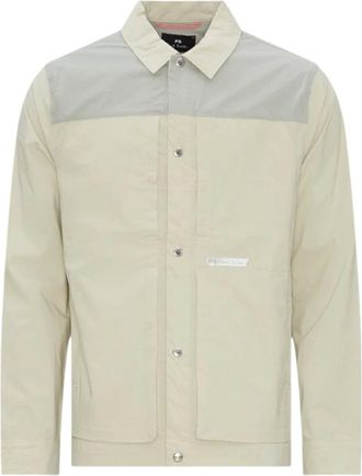 Paul Smith Jassen, Heren, Beige, XL, Katoen, Stijlvol Overshirt Jasje
