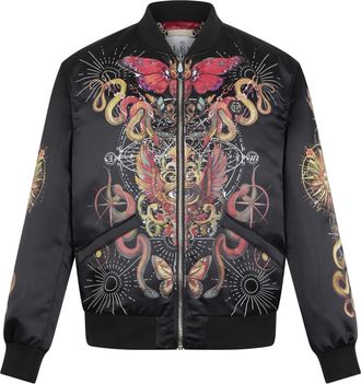 Philipp Plein Printed Nylon Bomber Tattoo