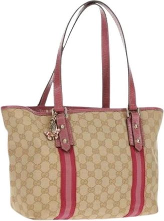 Gucci Pre-owned Tote Bags, female, Multicolor, Size: ONE SIZE Pre-owned Canvas Tote Bag