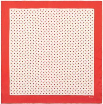 Echo Pin Dot Silk Scarf in Red at Nordstrom