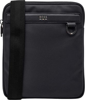 HUGO BOSS Jinko Messenger Bag - Heren - Schoudertassen - Zwart - ONE Size - Polyester - Tassen