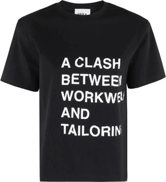 Erika Cavallini Semi Couture Axel T-shirt - Dames - T-shirts - Zwart - M - Tops
