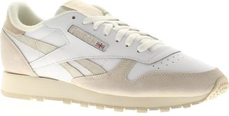 Reebok Mens Trainers Classic Leather Lace Up white - Beige - Size UK 10.5