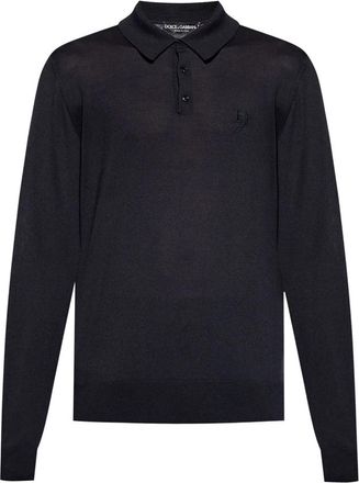 Dolce & Gabbana Stijlvolle Gebreide Trui - Heren - Polos - Blauw - XL - Tops