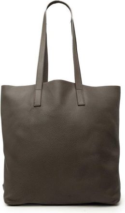 Prada Charcoal Gray Leather Shoulder Bag Tote Bag (Pre-Owned)