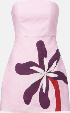 Cala de la Cruz Roma floral linen minidress