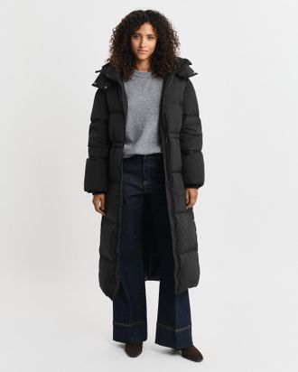 GANT Women Full Length Down Coat (XL) BLACK