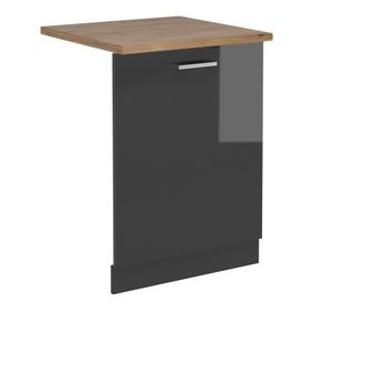 Vicco Tapa Del Lavavajillas R-line, Antracita Alto Brillo, 60 Cm, Et Roble, Vicco