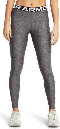 Under Armour HeatGear Leggings in Charcoal Heather/Black at Nordstrom, Size Xx-Large