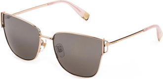 Furla Stijlvolle zonnebril Sfu 464 in 8Fcx - Dames - Zonnebrillen - Geel - 58 MM - Accessoires