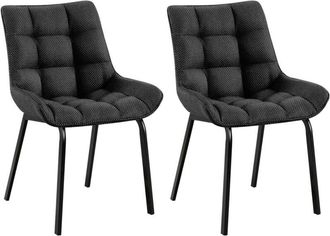 Clp Clp - Lote De 2 Sillas De Comedor Saranda Gris Titanio Tela