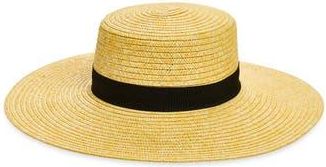 Nordstrom Rack Structured Boater Hat in Natural at Nordstrom Rack