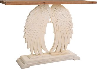 Wanderlust Deco Wanderlust Deco - Recibidor De Madera Tallada Blanco 150x40x101
