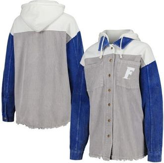 Gameday Couture Womens Gameday Couture Gray Florida Gators Vintage Wash Corduroy Full-Snap Hooded Shacket at Nordstrom, Size X-Large